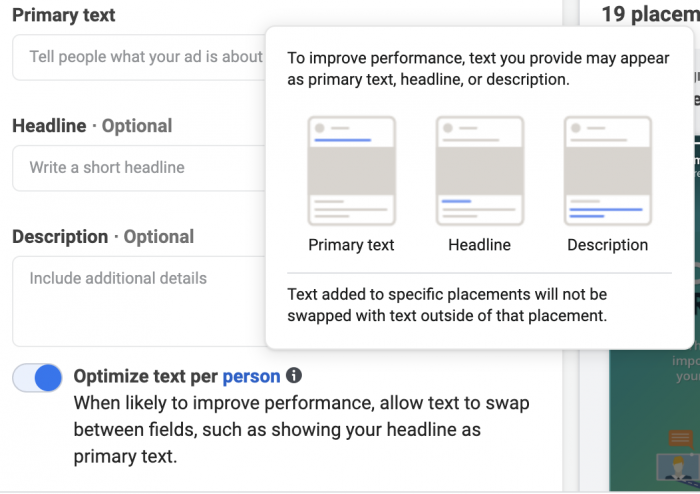 Optimize Text Per Person