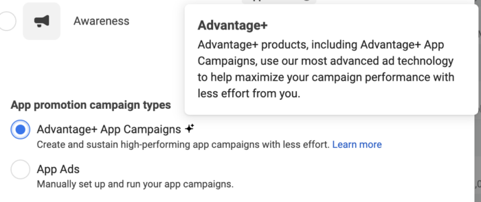Advantage+ App Campaigns
