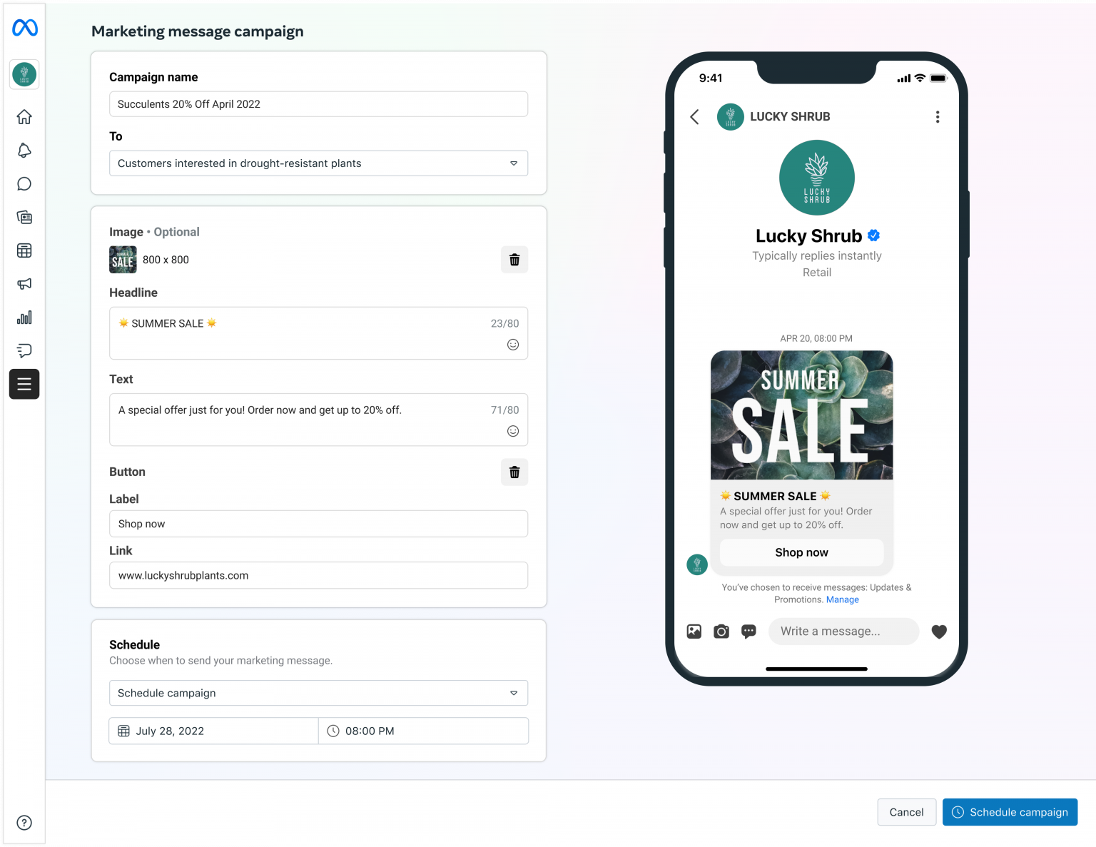 New Feature Marketing Messages from Meta Business Suite Jon Loomer
