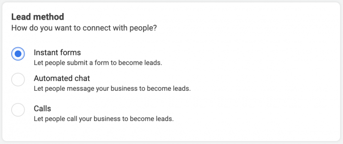 Meta Lead Ads Instant Form