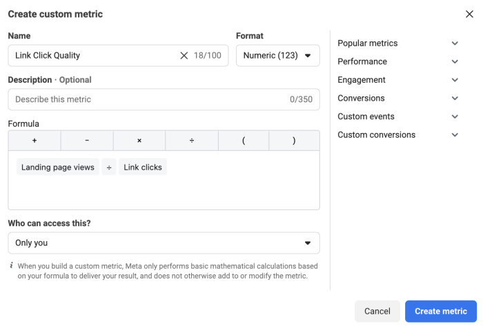 Custom Metrics