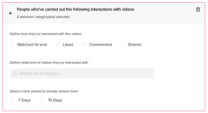 TikTok Interests and Behaviors Targeting