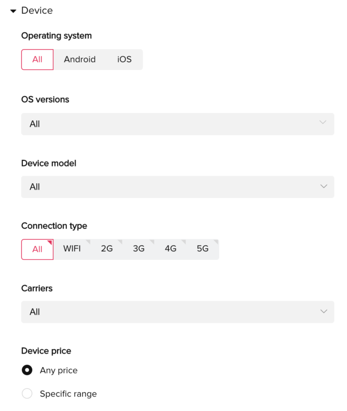 TikTok Ad Targeting by Device