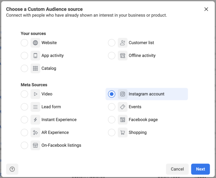 Facebook Custom Audience