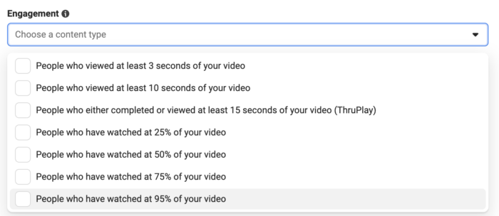 Video Views Custom Audiences