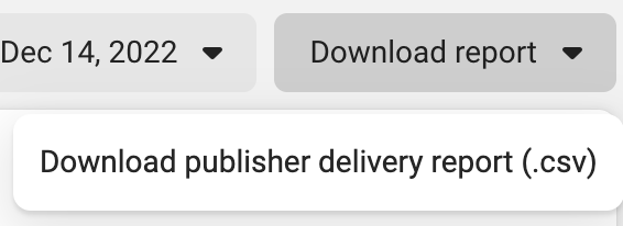 Facebook Delivery Reports