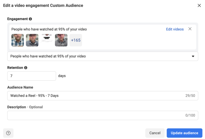 Video View Custom Audience