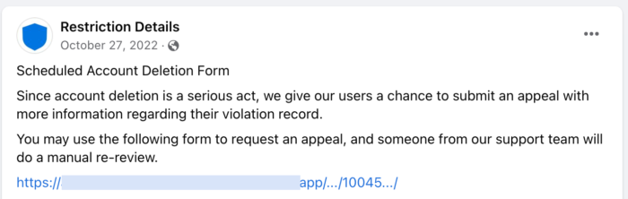 Facebook Scam