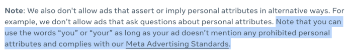 Meta Ads Prohibited Personal Attributes