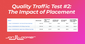Quality Traffic Test #2: The Impact of Meta Ads Placement