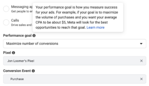 Meta Ads Performance Goal