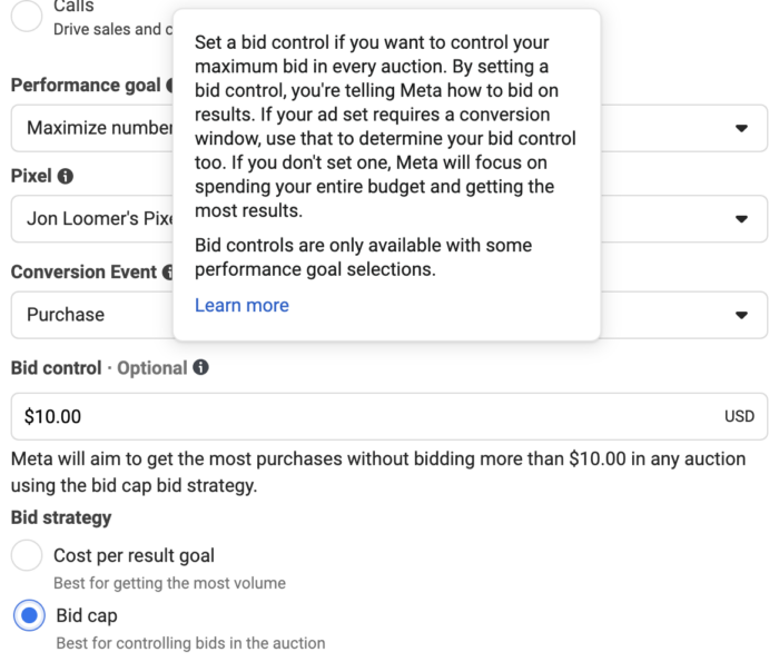 Meta Ads Bid Strategies Bid Cap