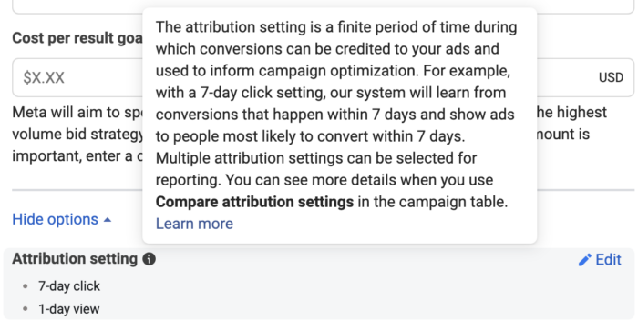 Attribution Setting