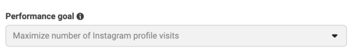Instagram Profile Visits Performance Goal