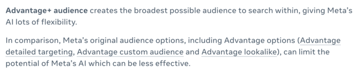 Advantage+ Audience