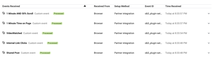 Meta Events Manager Test Events