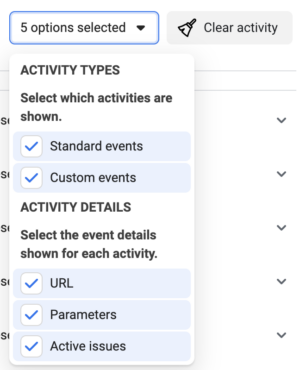 Meta Events Manager Test Events