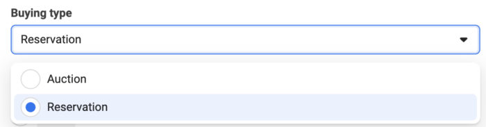 Reservation Buying Type
