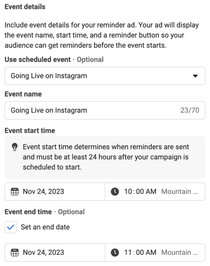 Get Reminders Event Details