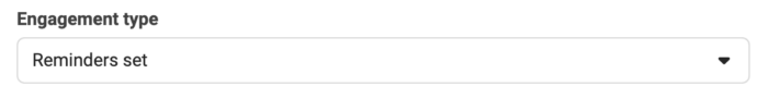Reminders Set Engagement Type