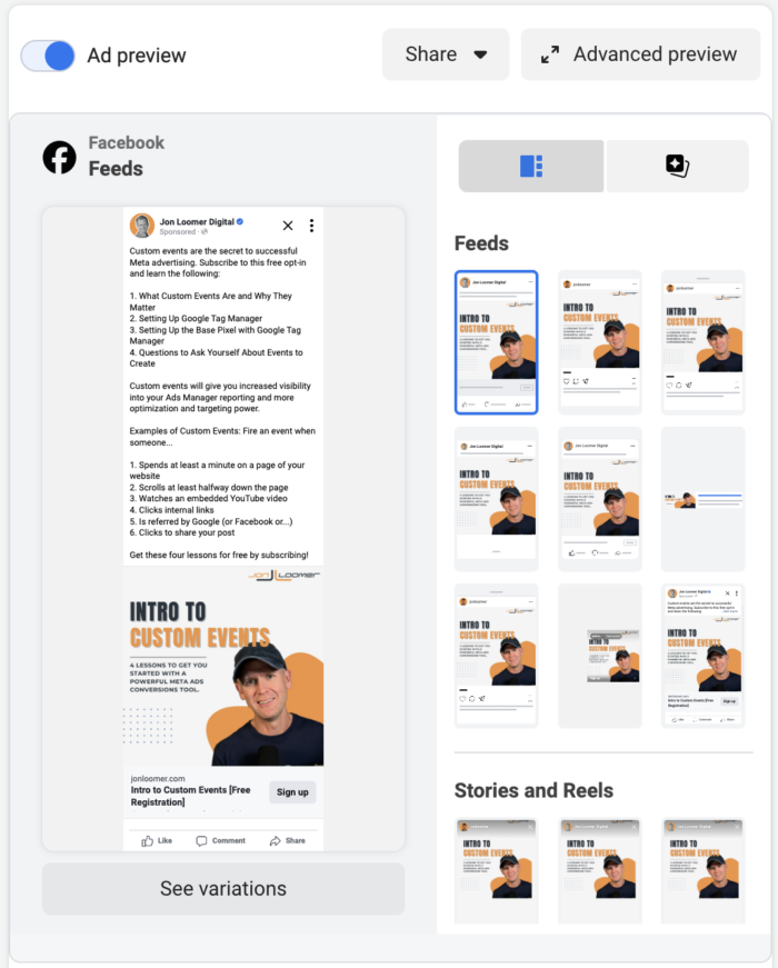 Customize Meta Ad Creative by Placement - Jon Loomer Digital