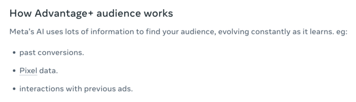 Advantage+ Audience