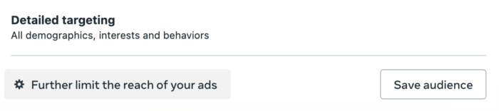 Further limit the reach of your ads