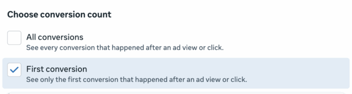 Compare attribution settings