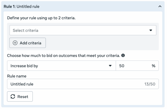 Правила значения настроек рекламы