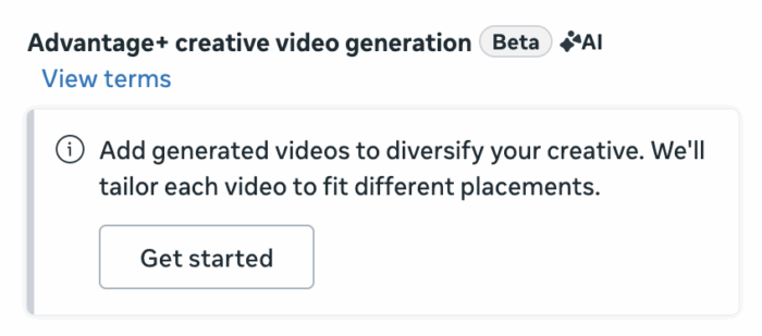 Advantage+ Creative Video Generation