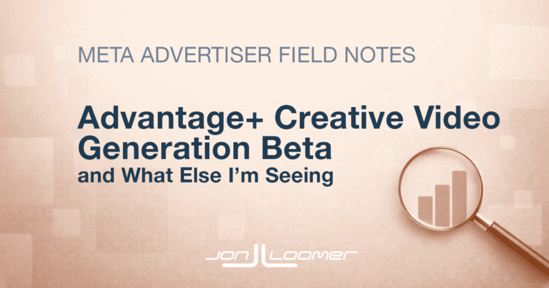 Advantage+ Creative Video Generation Beta