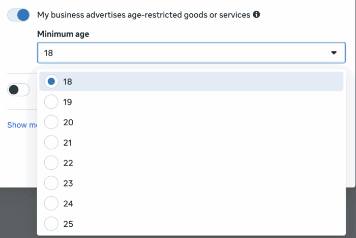 Age Account Controls