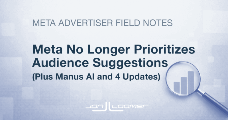 Meta No Longer Prioritizes Audience Suggestions