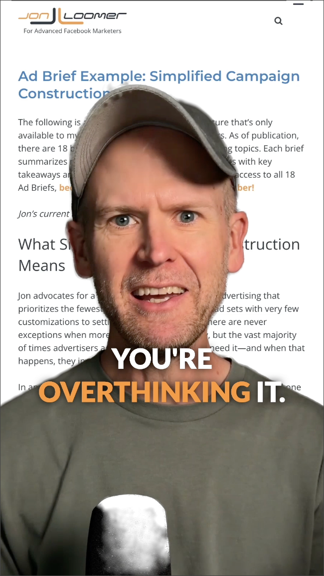You're Overthinking Meta Advertising