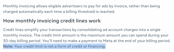 Meta Monthly Invoicing