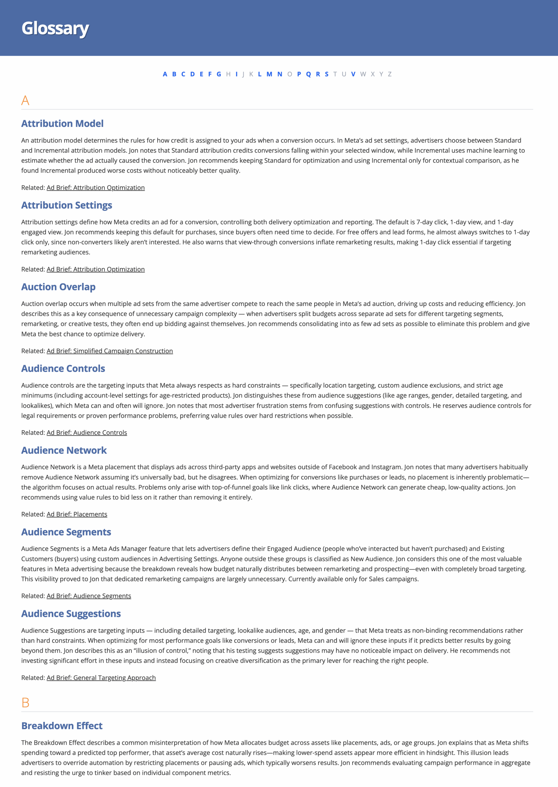 Glossary page