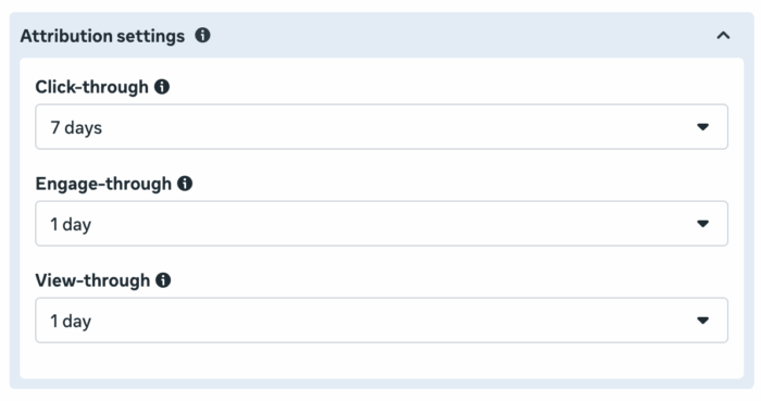 Meta Ads Attribution Settings