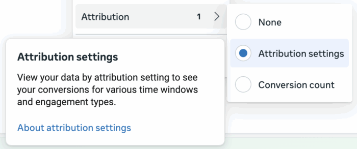 Breakdown by Attribution Settings