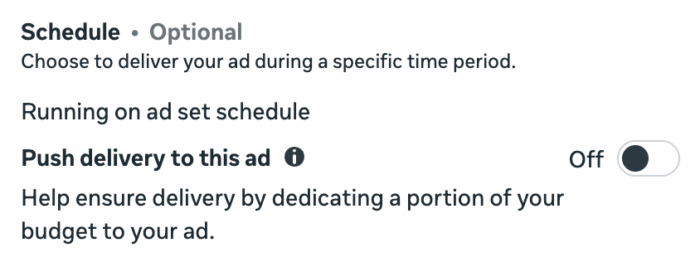 Push Delivery to This Ad