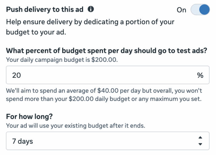 Push Delivery to This Ad