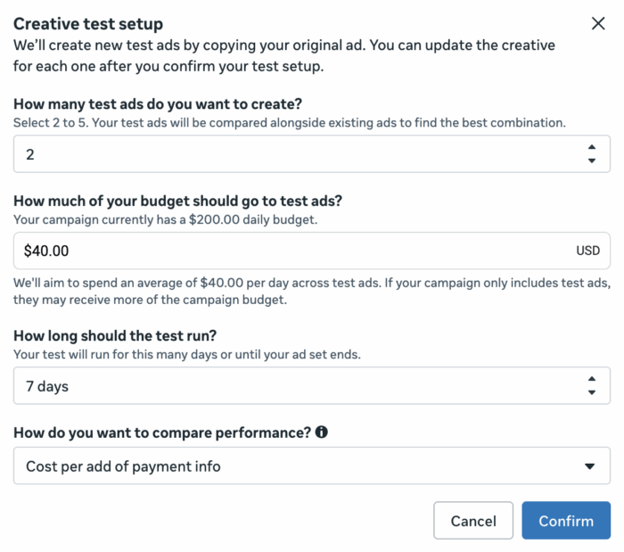 Creative Testing Tool