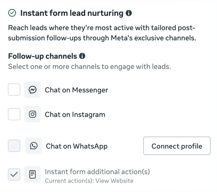 Instant Form Lead Nurturing
