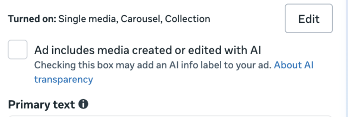 AI Disclosure Checkbox