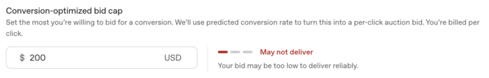 Conversion-Optimized Bid Cap