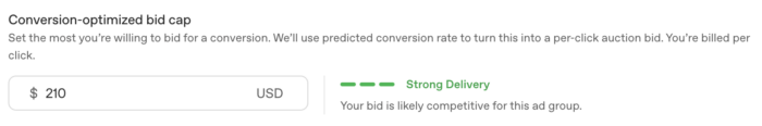 Conversion-Optimized Bid Cap