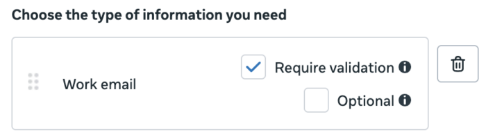 Require Work Email
