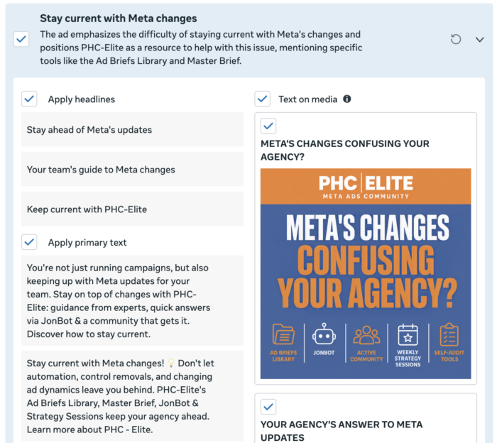 Agency Owners AI-Generated Text Options