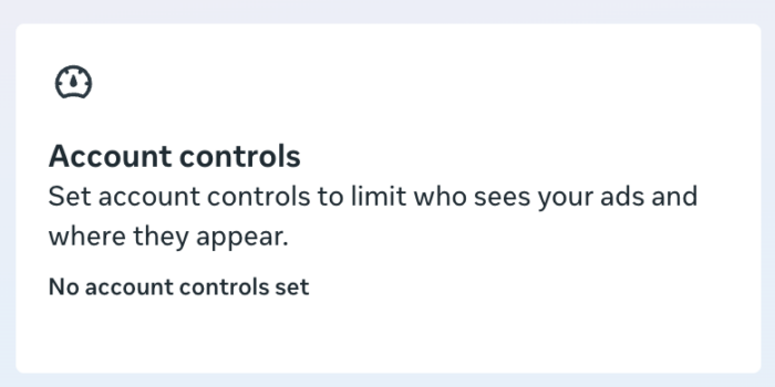 Account Controls