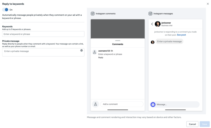 Reply to Keywords