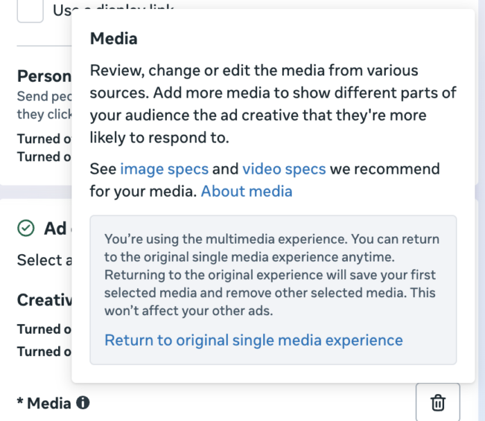 Turn Off Creative Workflow Multimedia Experience